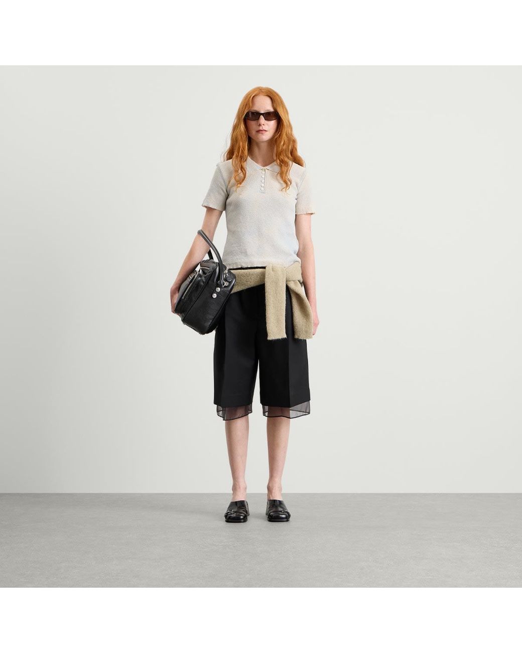 Rohe Black Organza Lined Shorts