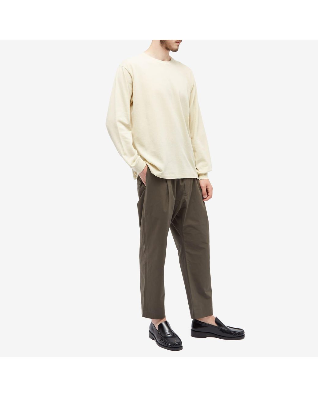 Studio Nicholson Gentile Elasticated Waist Pleat Pants in Green