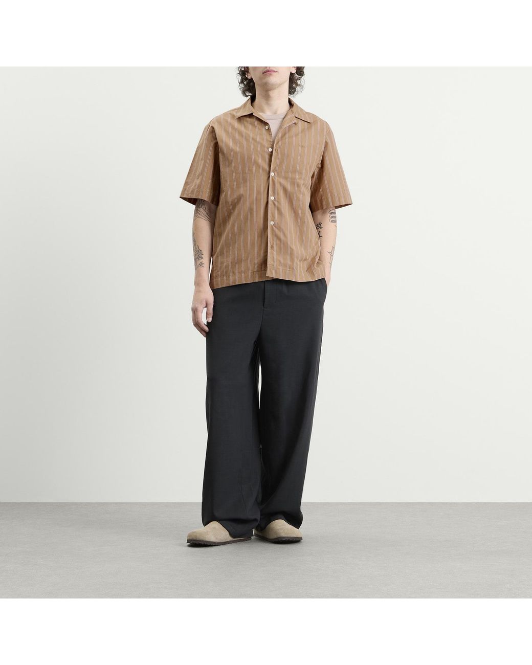 A.P.C. Brown Chemise Beckett Logo Shirt for men