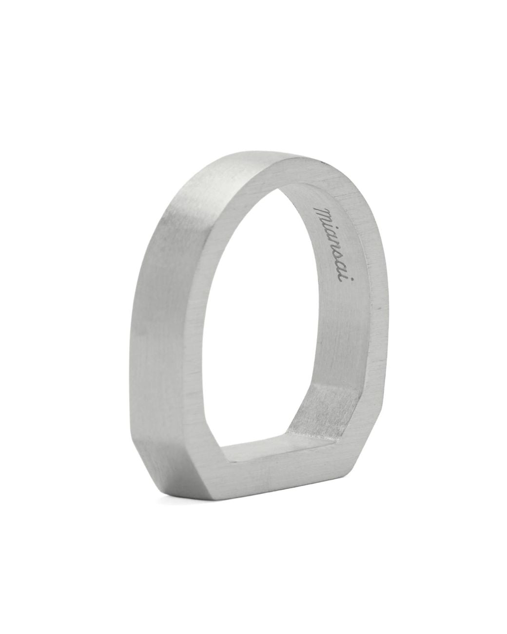 Miansai White Hex Plated Ring for men