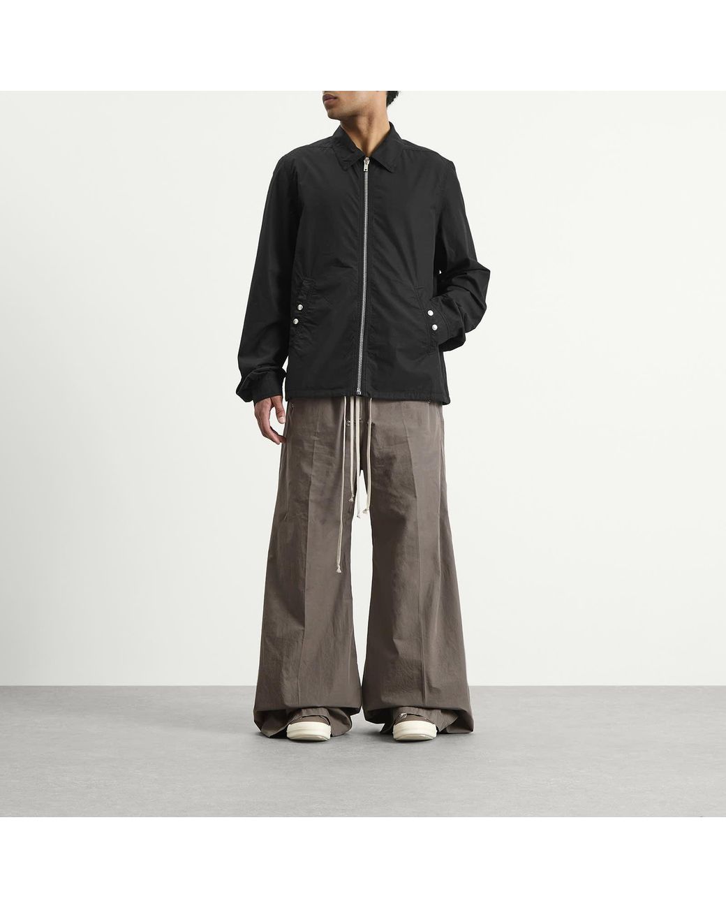 Rick Owens Black Zipfront Jacket for men