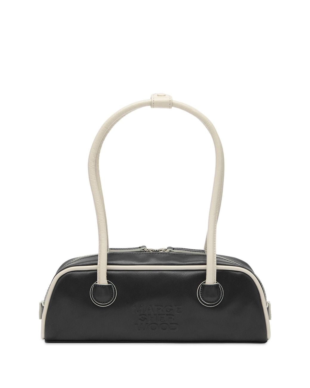 MARGE SHERWOOD Black Soft Piping Mini Soft Boston Ew Bag