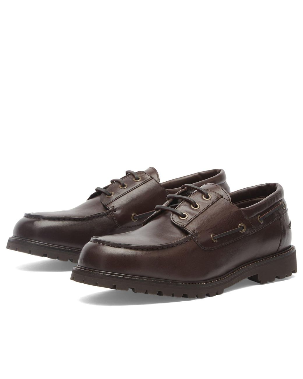 Studio Nicholson Brown Gusto Leather Boat Shoe for men