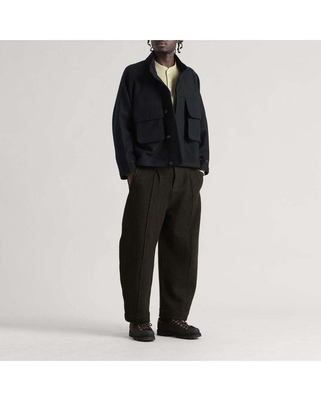 Ganter Black Cottonopolis Trousers for men