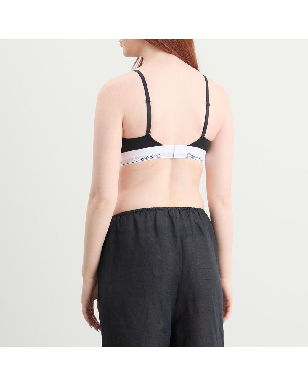 Calvin Klein Black Icon Lightly Lined Triangle Bra