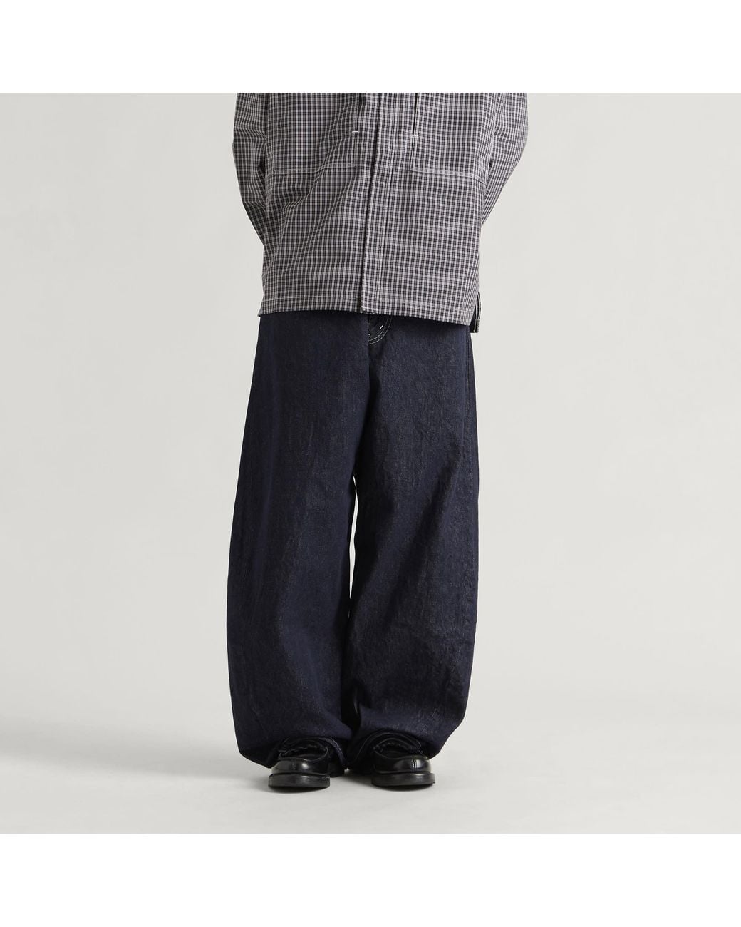 Comme des Garçons Blue Cotton Reative Wide Leg Jeans for men