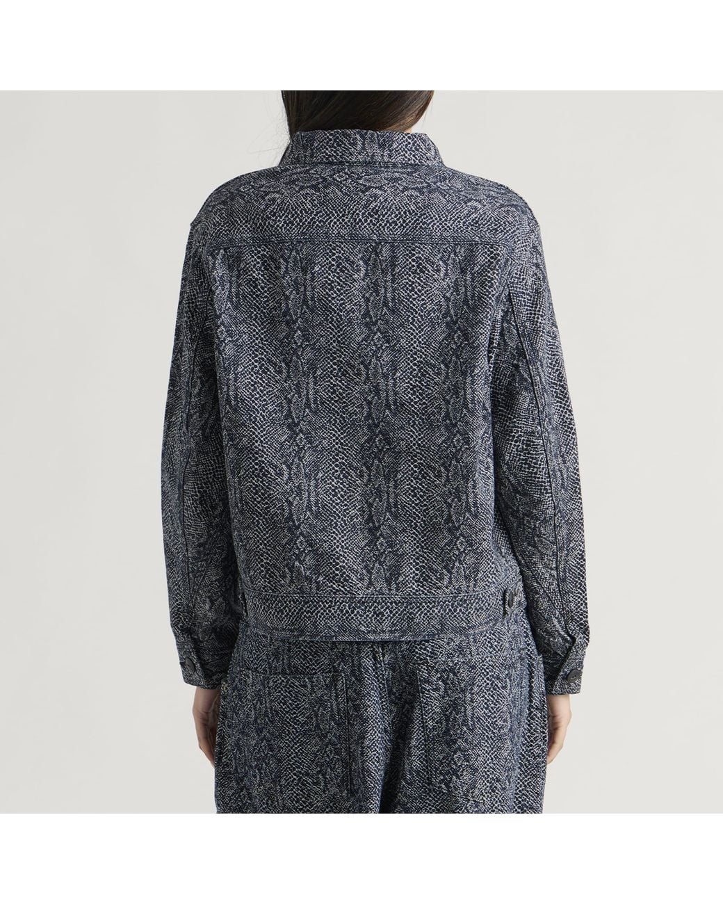 Needles Blue Jacquard Python Work Jacket