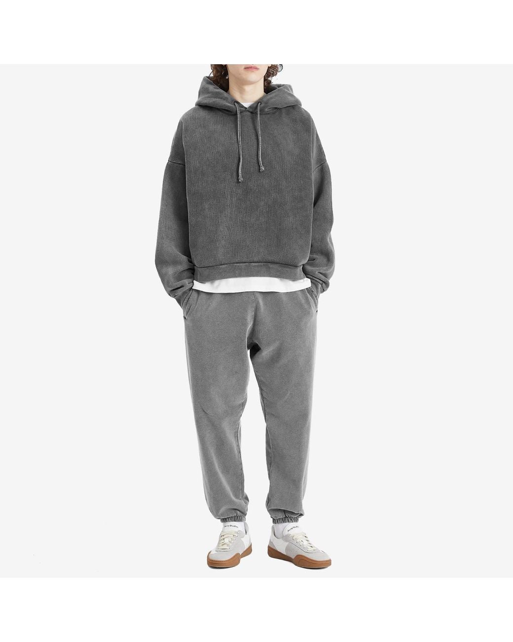 Acne Gray Fester Vintage Hoodie for men