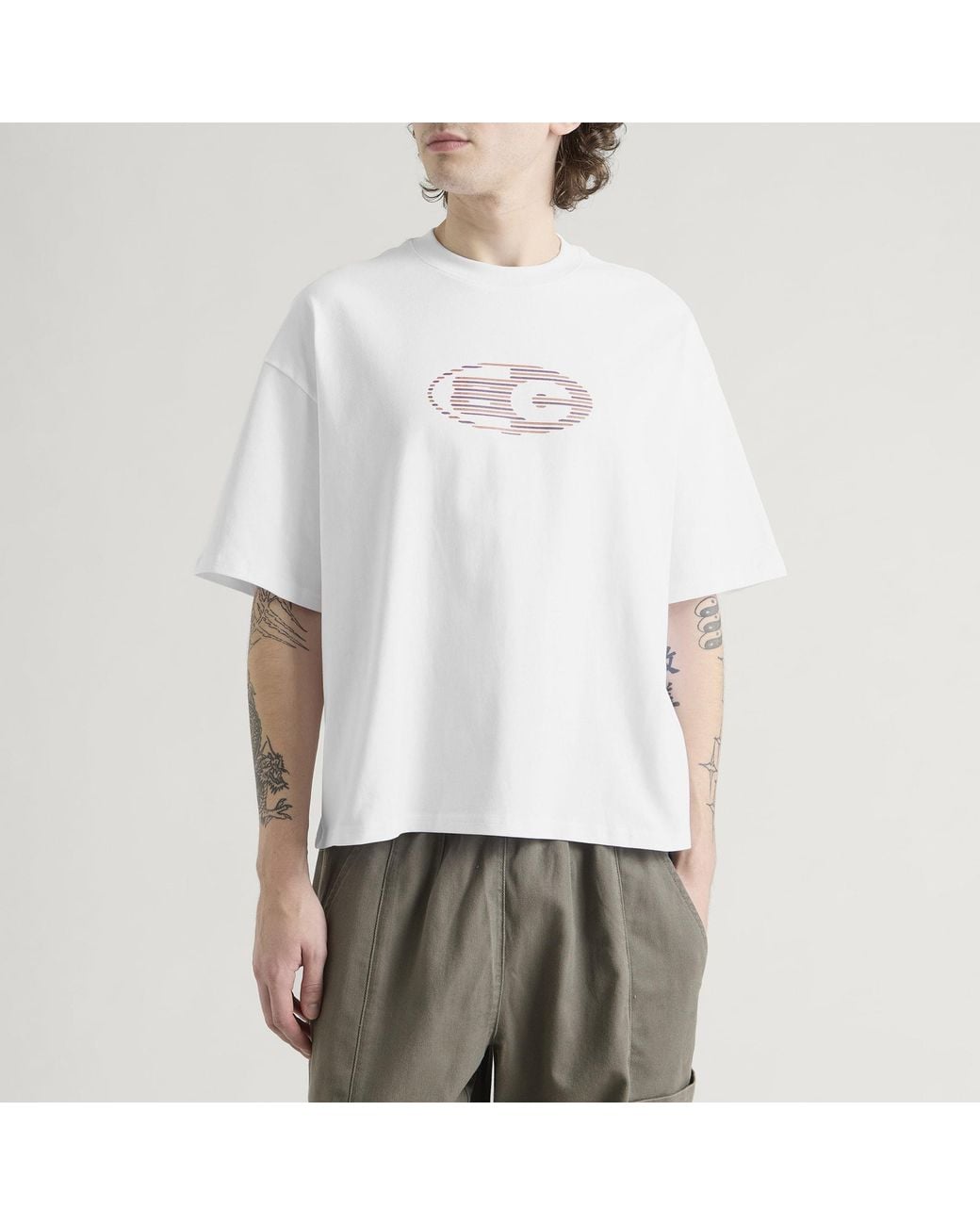 Bene Culture White Domino Stripe T-Shirt