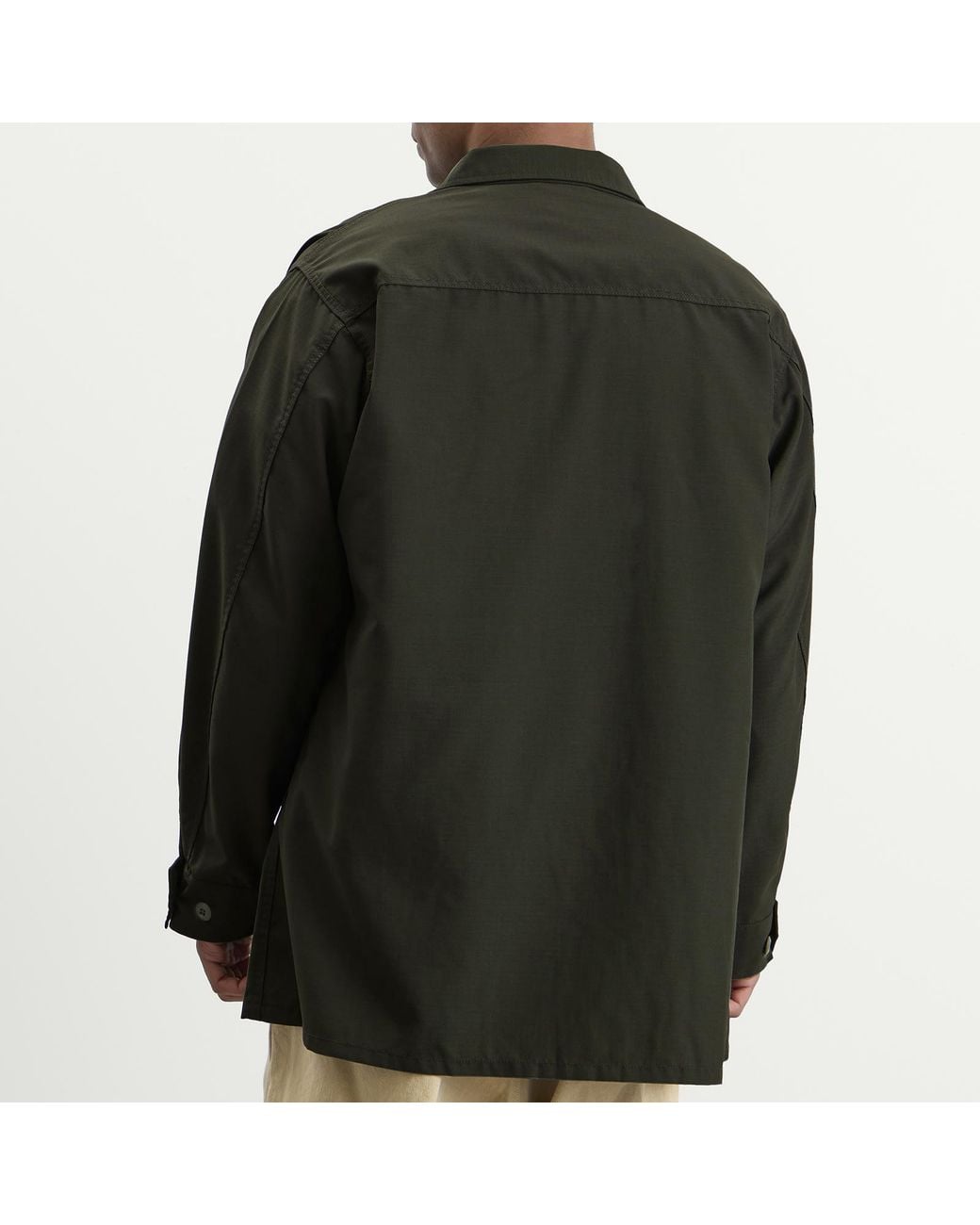 Beams Plus Green Ripstop Fatique Jacket for men