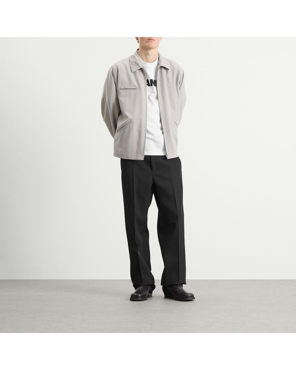 Jil Sander Black Relaxed Fit Tailored Trouser for men