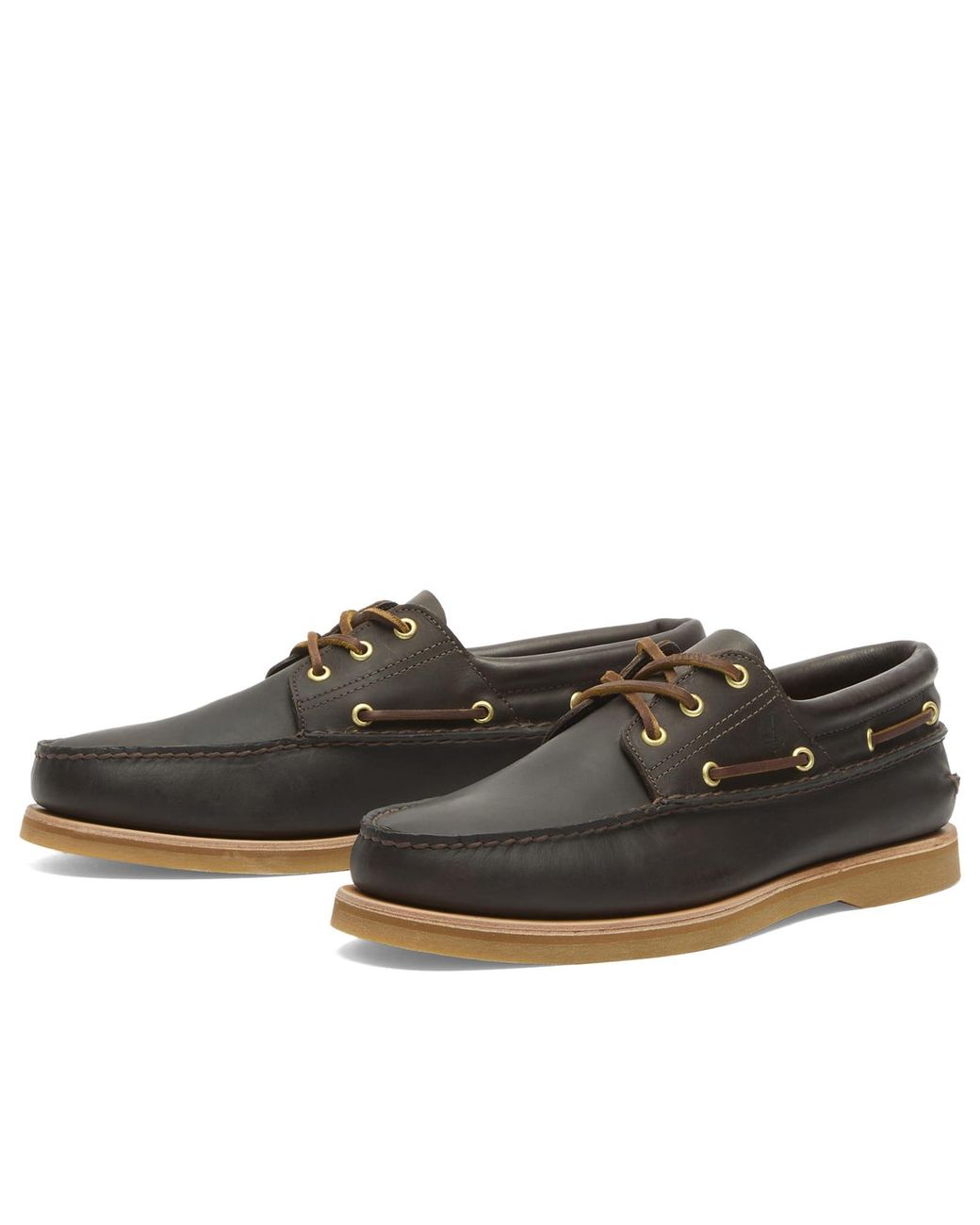 Timberland Brown 3-Eye Boat Shoe for men