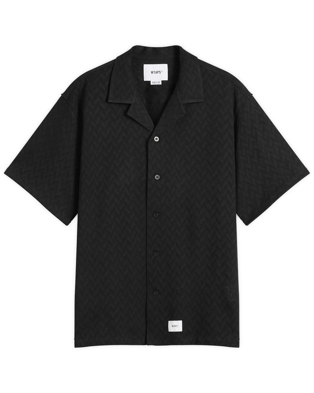 H*o様 wtaps 開襟シャツ　black WTAPS Herringbone Textile Vacation Shirt in Black for Men | Lyst
