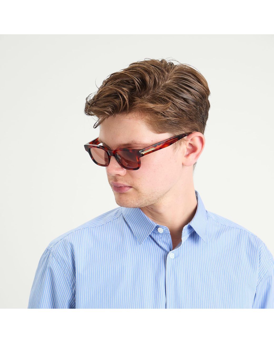 Bottega Veneta Brown Bottega Veneta Bv1411S Stretch Sunglasses for men