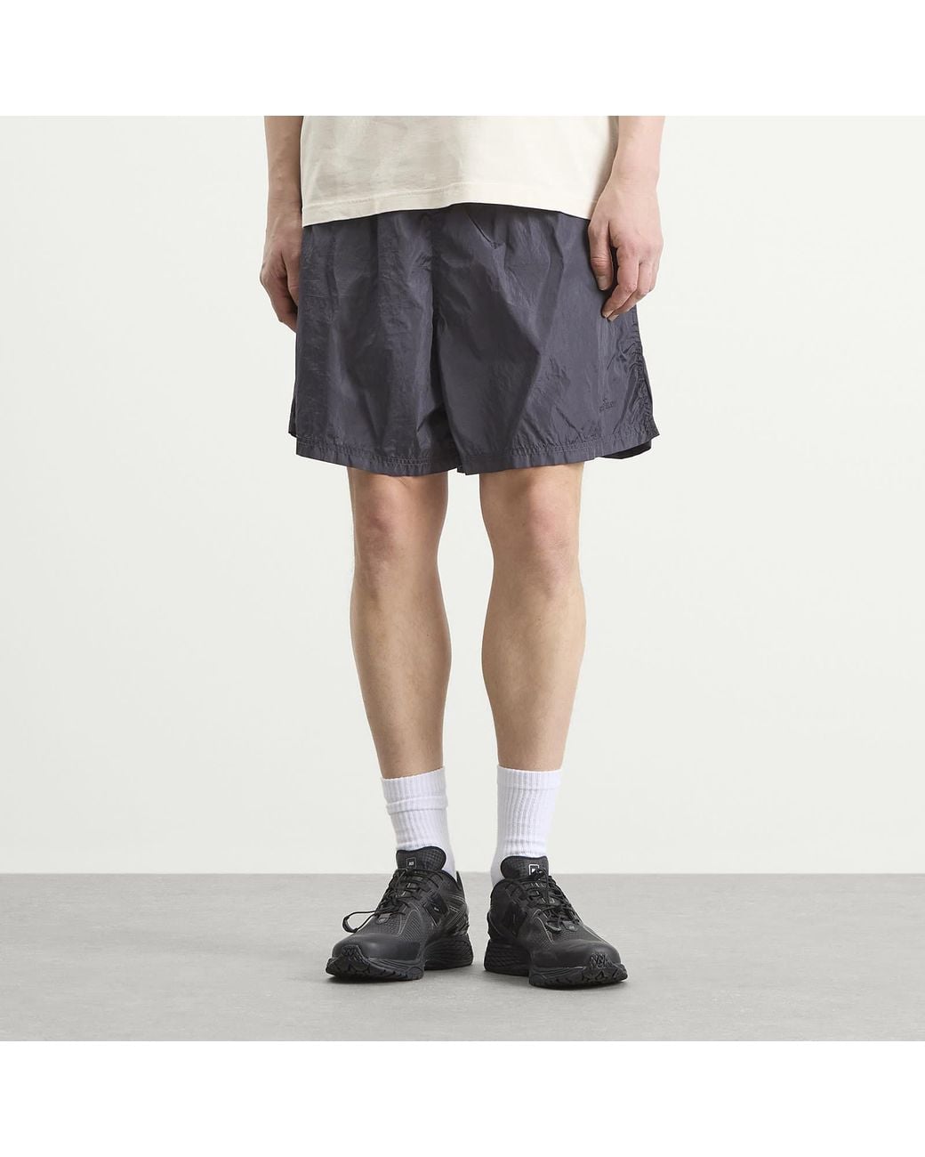 Stone Island Gray Water Reactive Faded Camo Swim Shorts for men