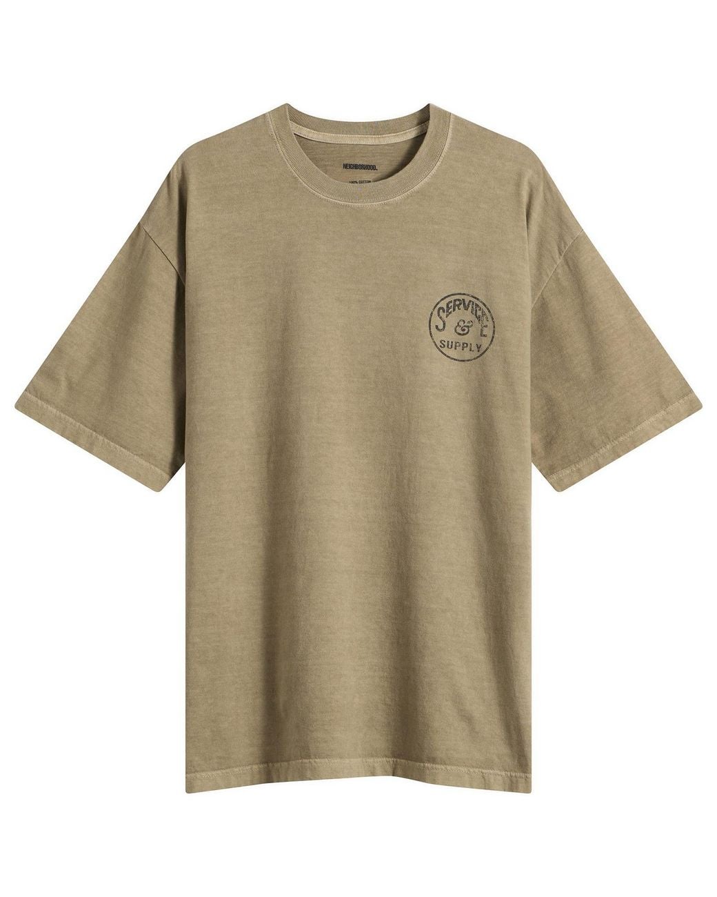 Neighborhood Brown Ss-5 Pigment Dyed T-Shirt for men