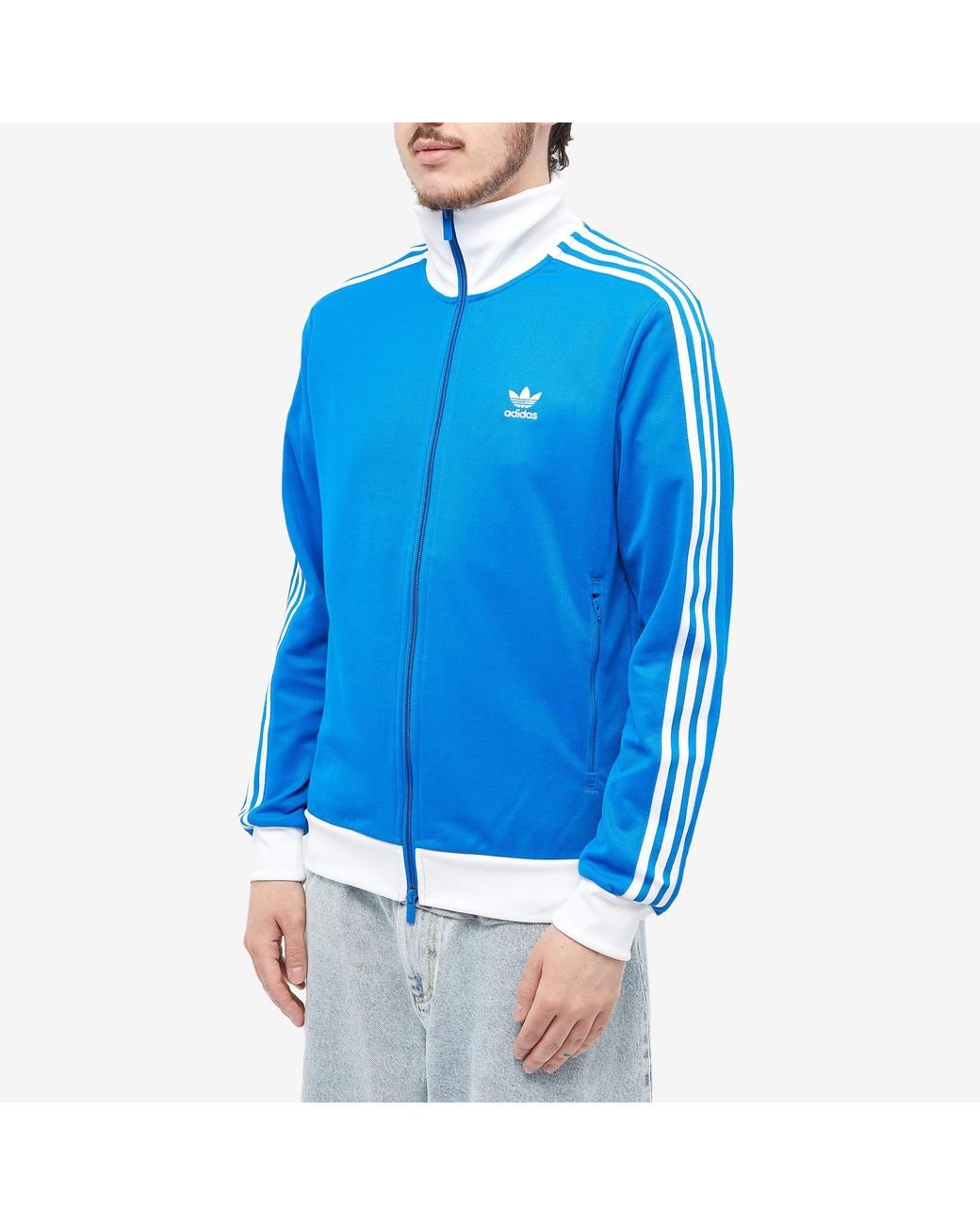 adidas Beckenbauer Track Top in Blue for Men | Lyst