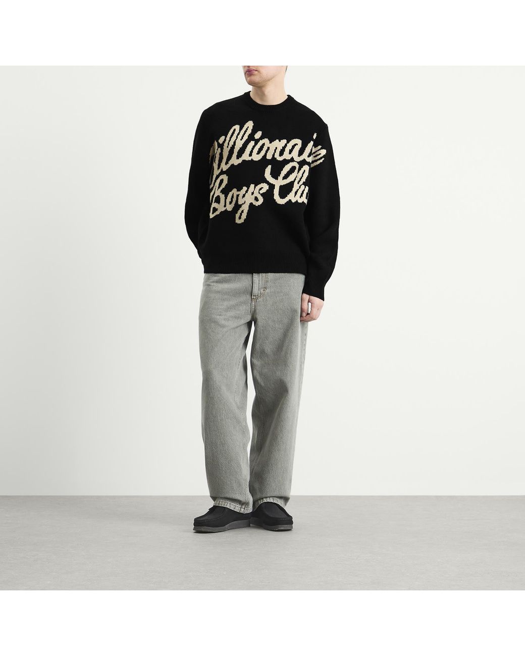 BBCICECREAM Black Script Knitted Sweater for men