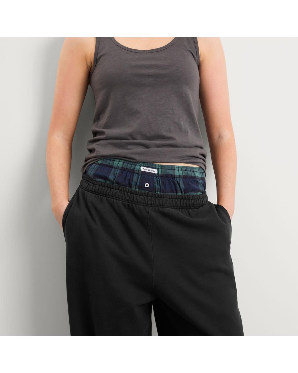 Acne Black Felle Sweatpants With Boxers