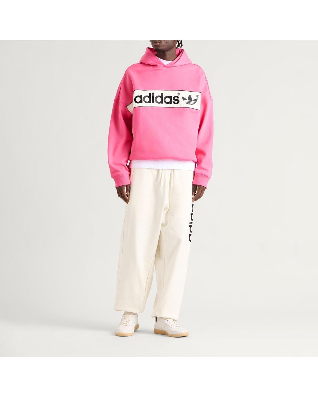 Adidas Pink Block Hoody for men