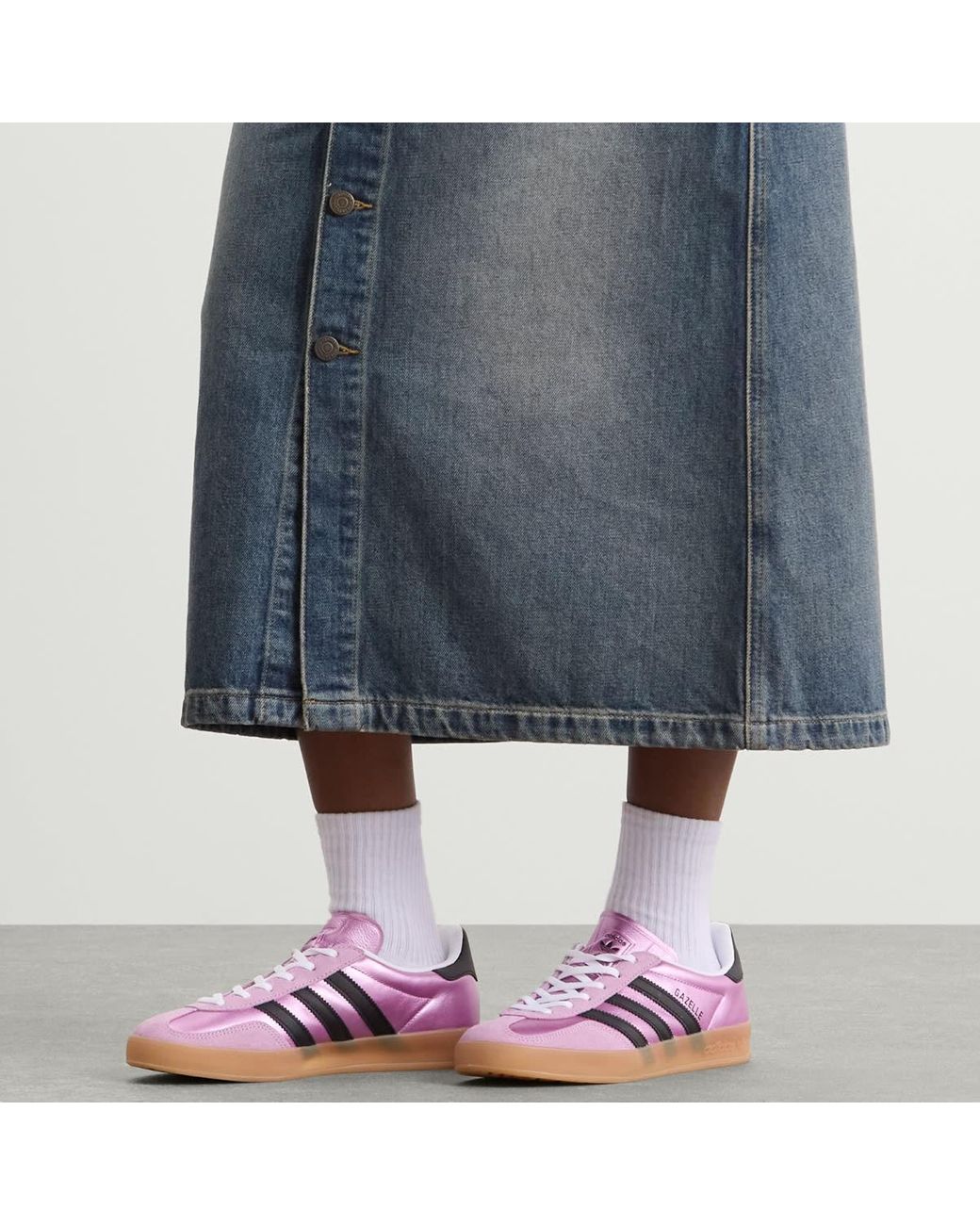 adidas gazelle silver green womens adidas Gazelle Indoor Shoes - Women's - Bliss Lilac / Core Black / Purple main image 0