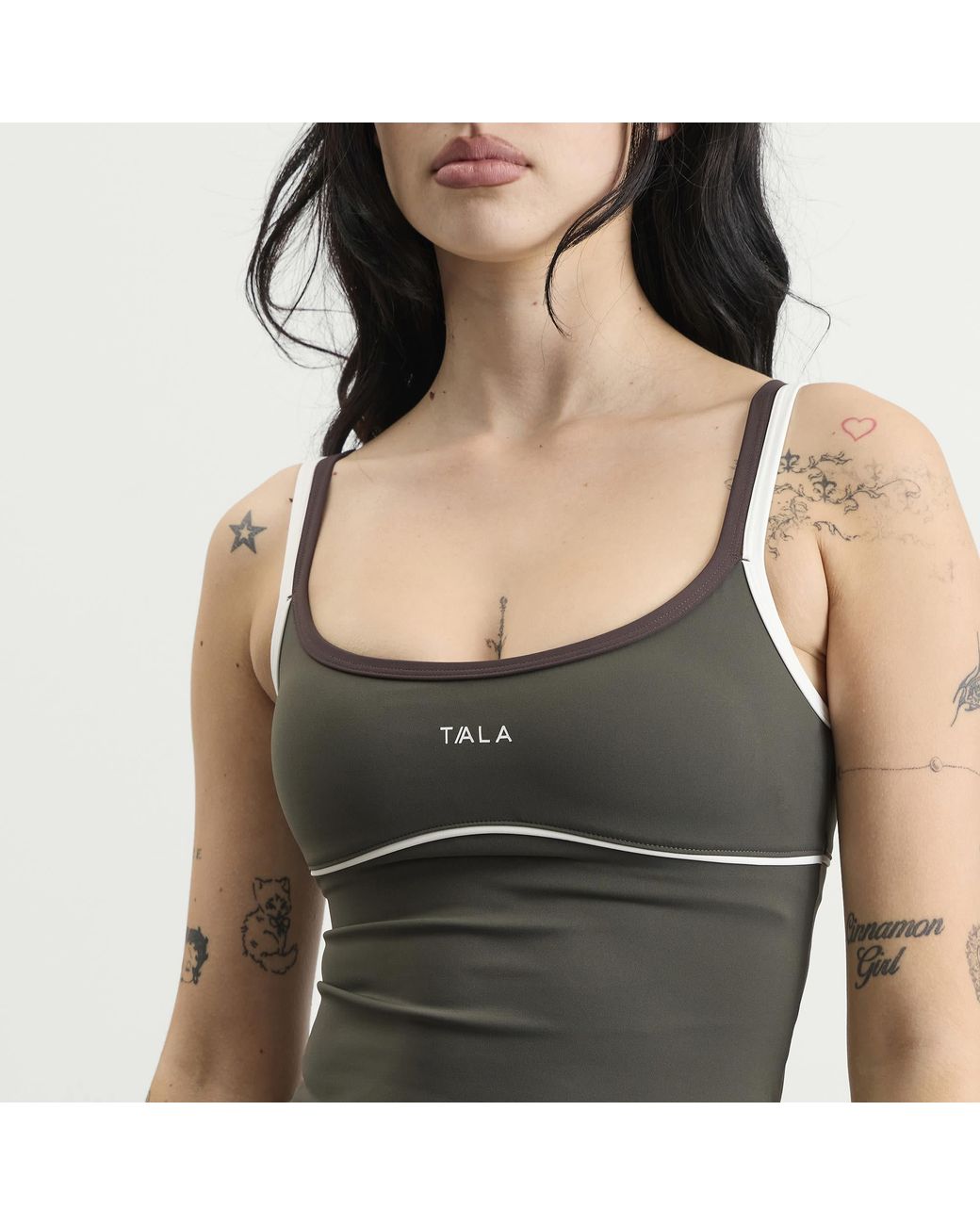 Tala Black Skinluxe Contrast Double Strap Vest