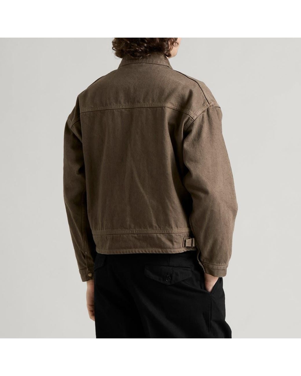 Kaptain Sunshine Green Dyed Denim Work Jacket for men