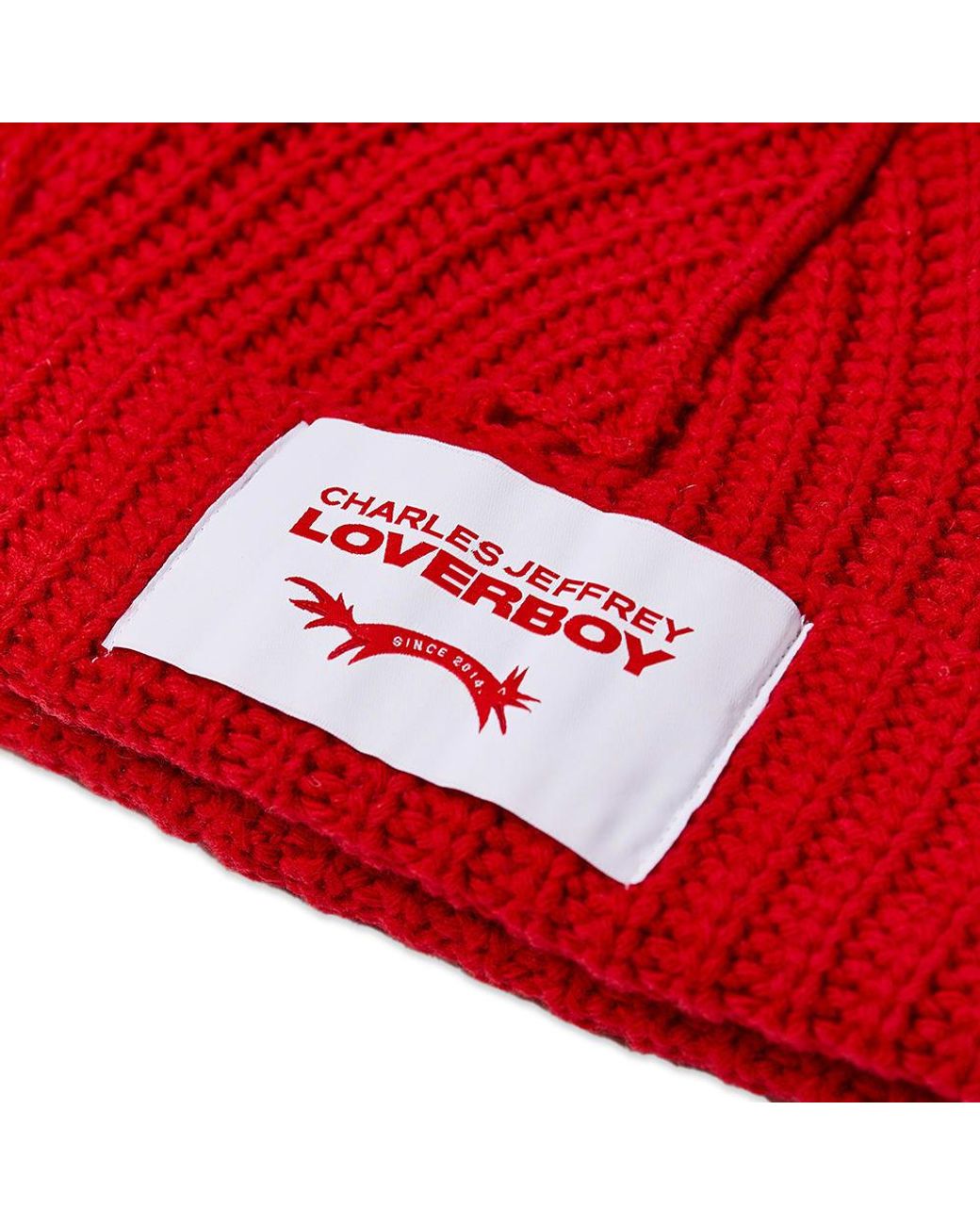 Charles Jeffrey Loverboy Chunky Rabbit Beanie in Red | Lyst Charles Jeffrey Loverboy Chunky Rabbit Beanie in Red | Lyst