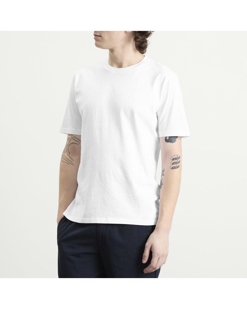 Folk White Contrast Sleeve T-Shirt for men