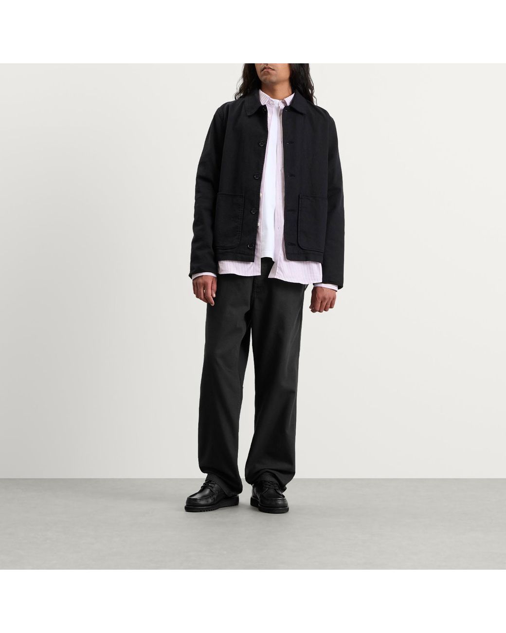 Palmes Black Coarse Trousers for men