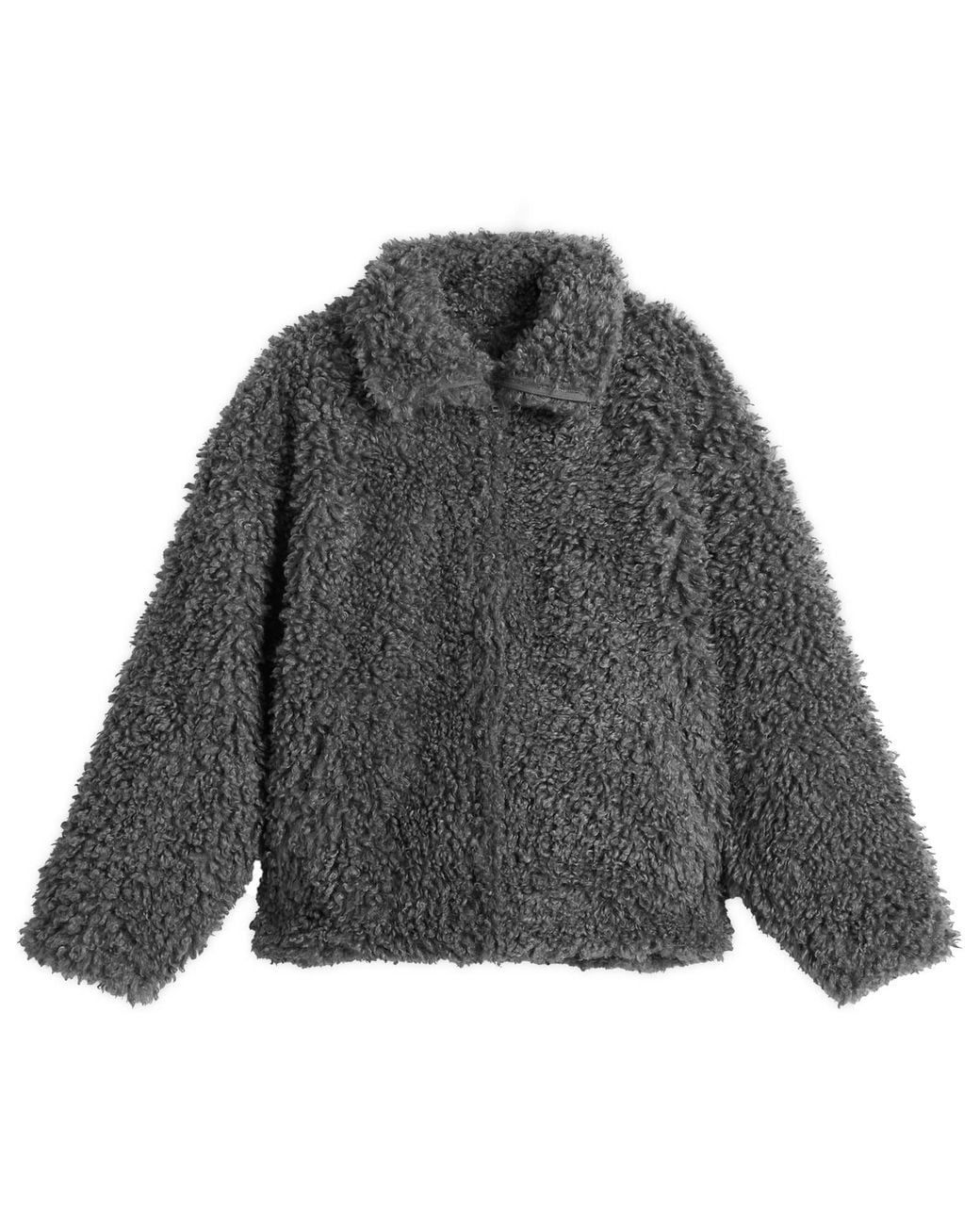 Acne Gray Felemmy Chunky Fleece Jacket