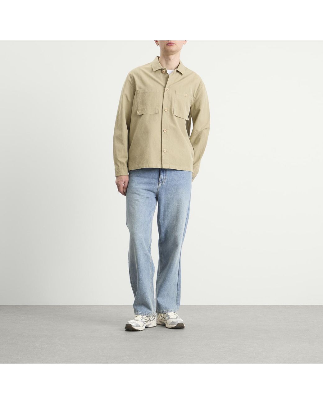 Folk Natural Patch Overshirt for men