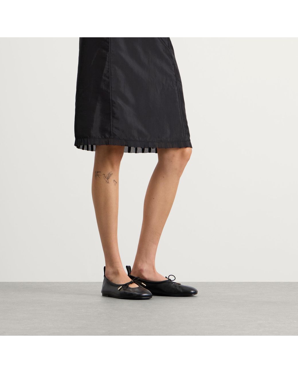 Alohas Black Rosalind Leather Ballet Pumps