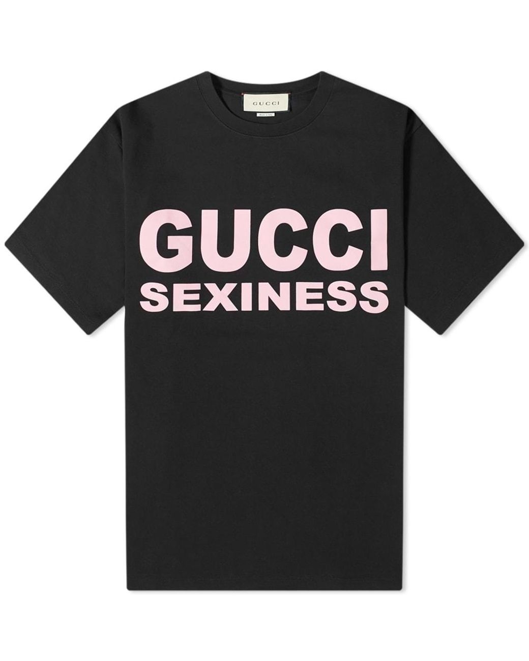 Gucci Sexiness Logo T-shirt in Black for Men | Lyst