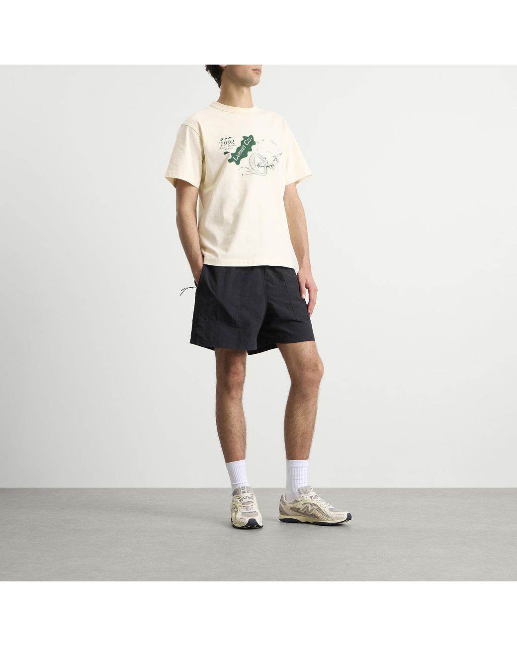 Larriet Black Rec Shorts for men