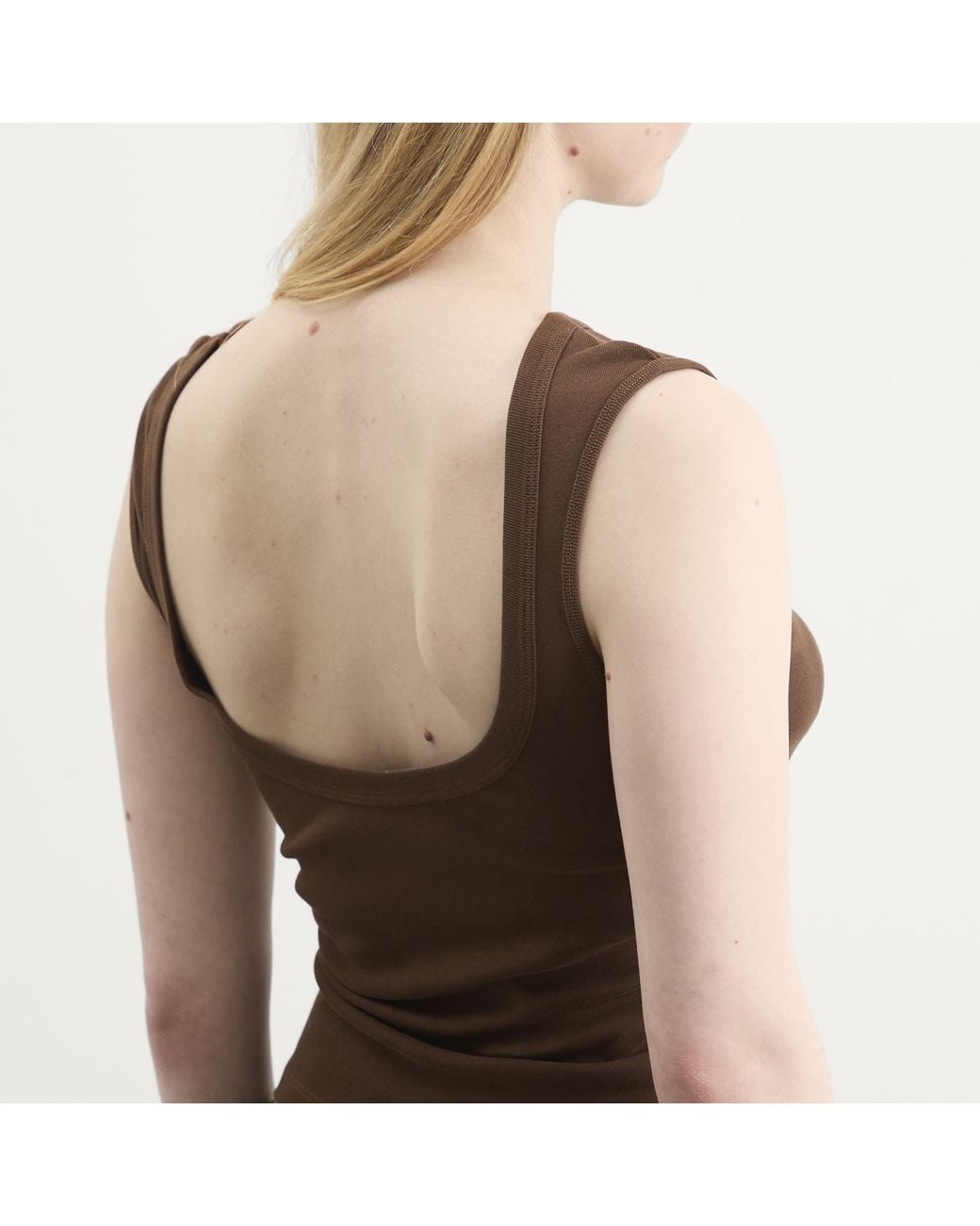 St. Agni Brown Organic Cotton Ballerina Top