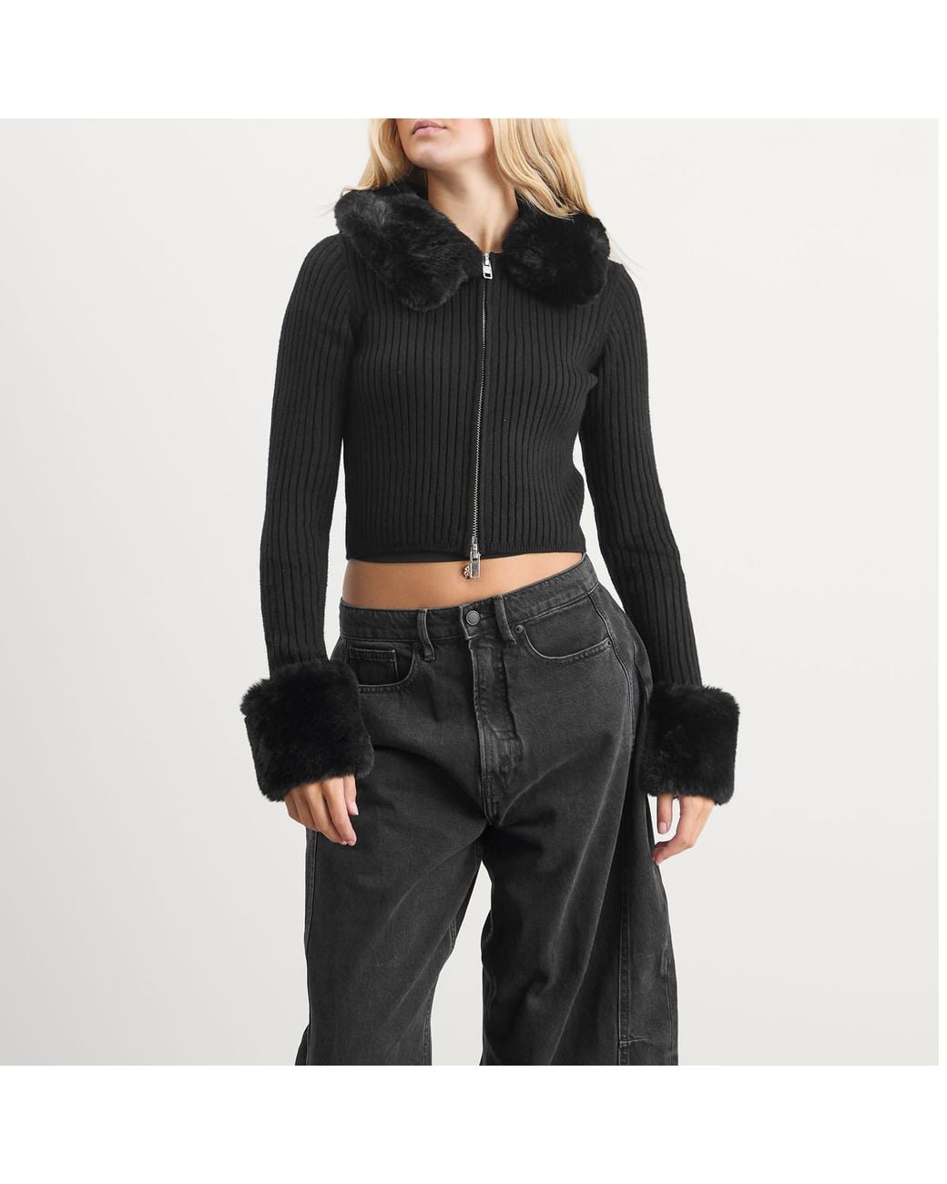 House Of Sunny Black Peggy Cardigan