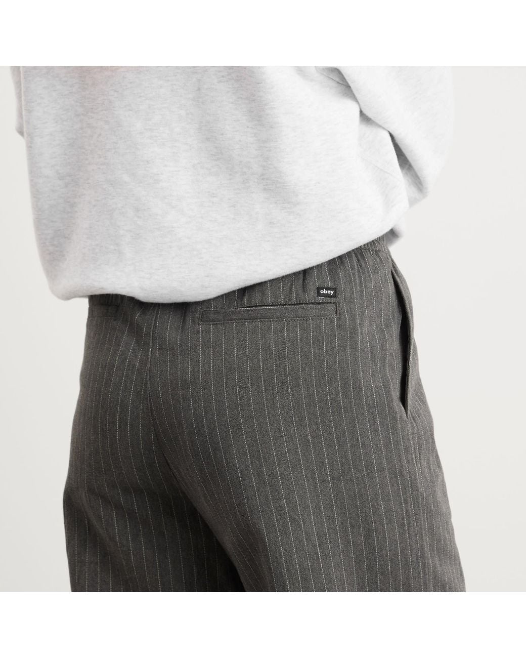 Obey Gray Irina Pleated Trousers
