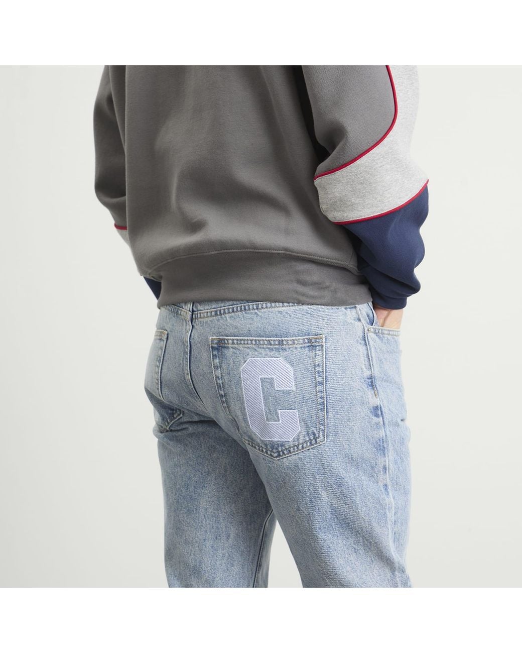 ICECREAM Blue Running Dog Straight Leg Denim Jeans for men