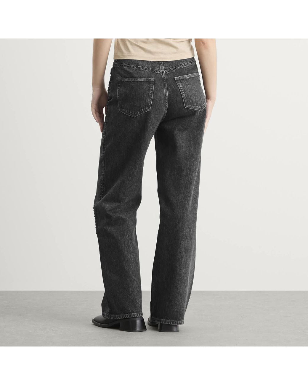Samsøe & Samsøe Gray Sashelly Studded Jeans