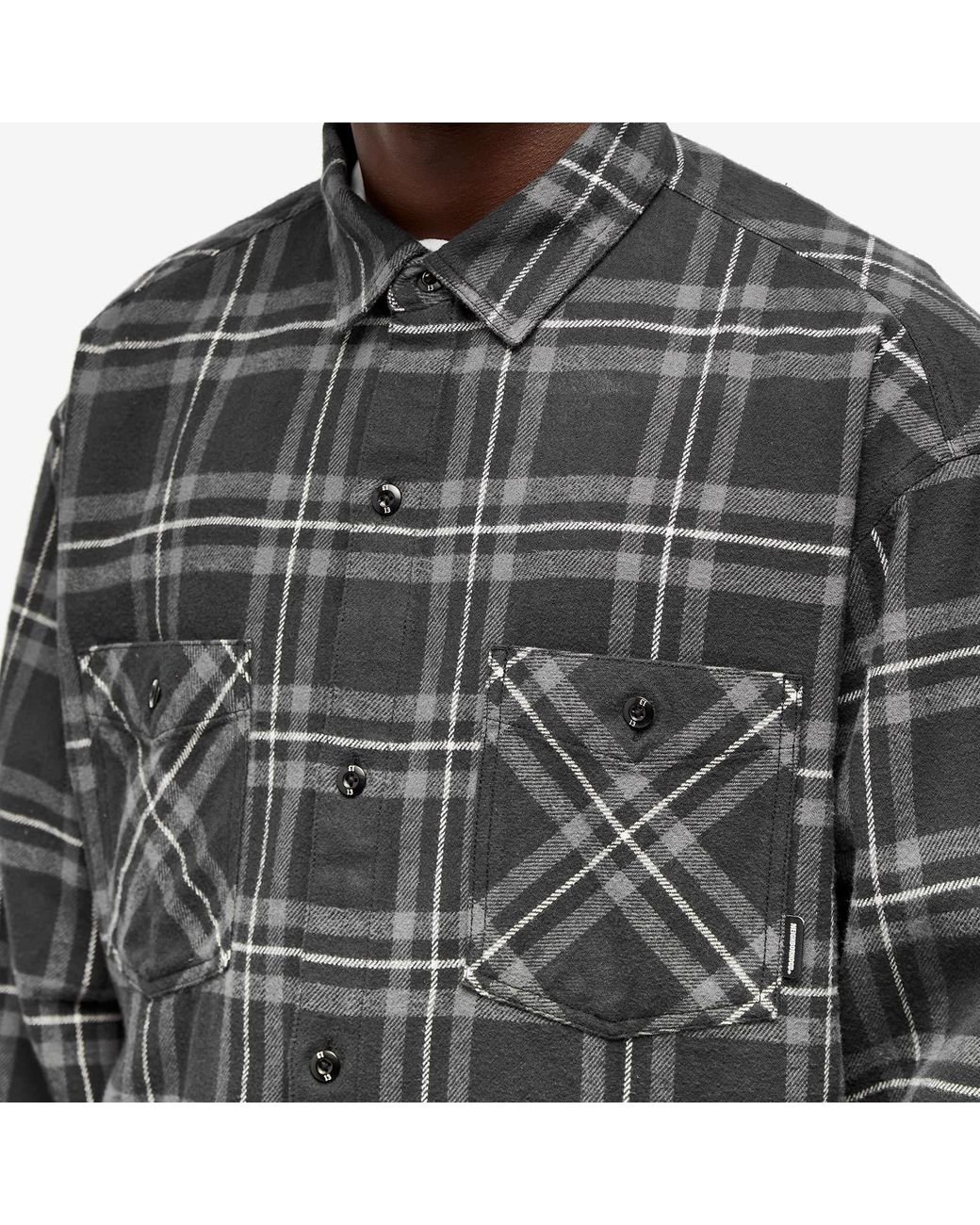 Neighborhood Tartan Check Shirt in Grey for Men | Lyst UK