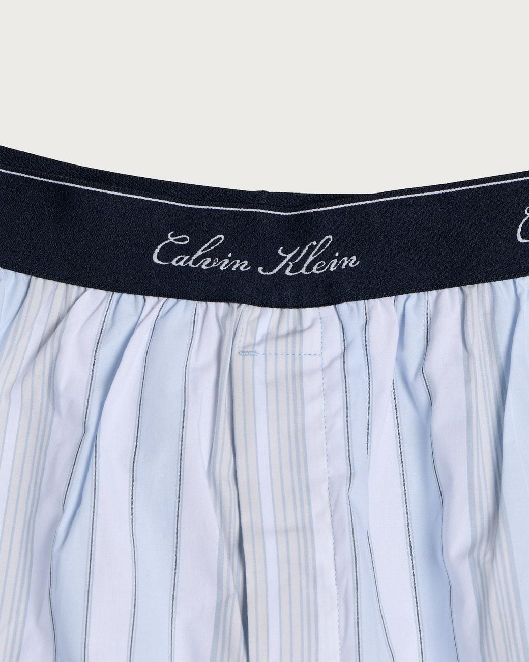 Calvin Klein Blue Poplin Script Boxer Shorts for men