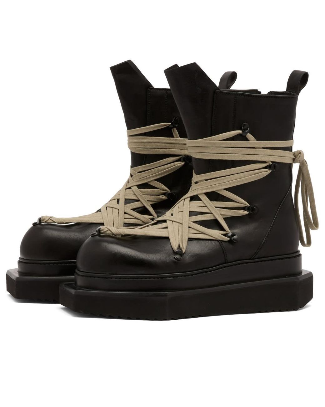 Rick Owens Megalace Turbo Cyclops Boot in Black for Men | Lyst