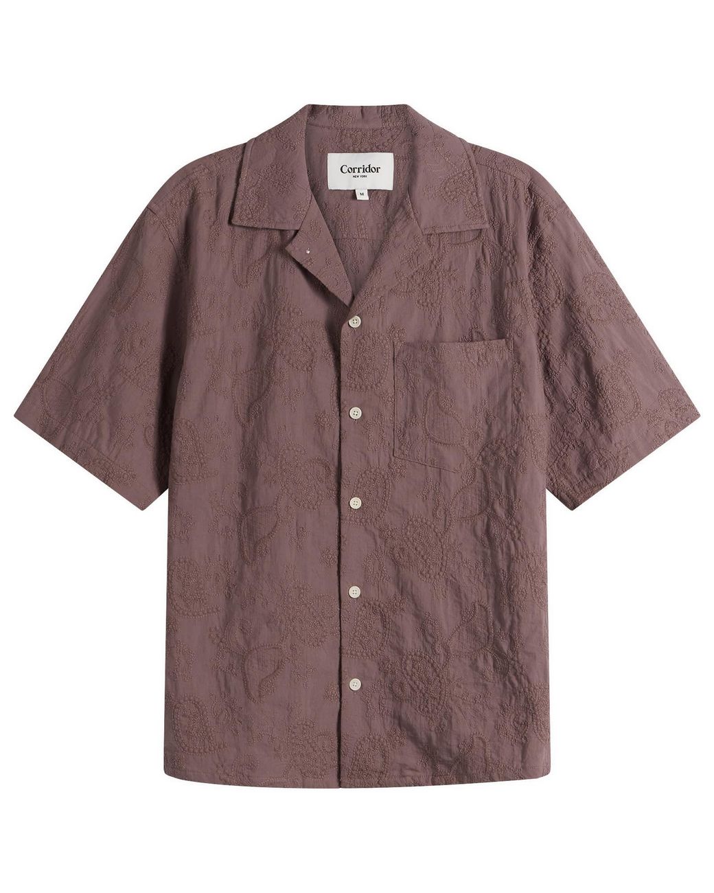 Corridor NYC Brown Paisley Embroidery Ss for men