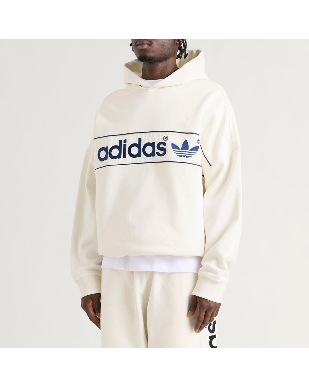 Adidas White Block Hoody for men