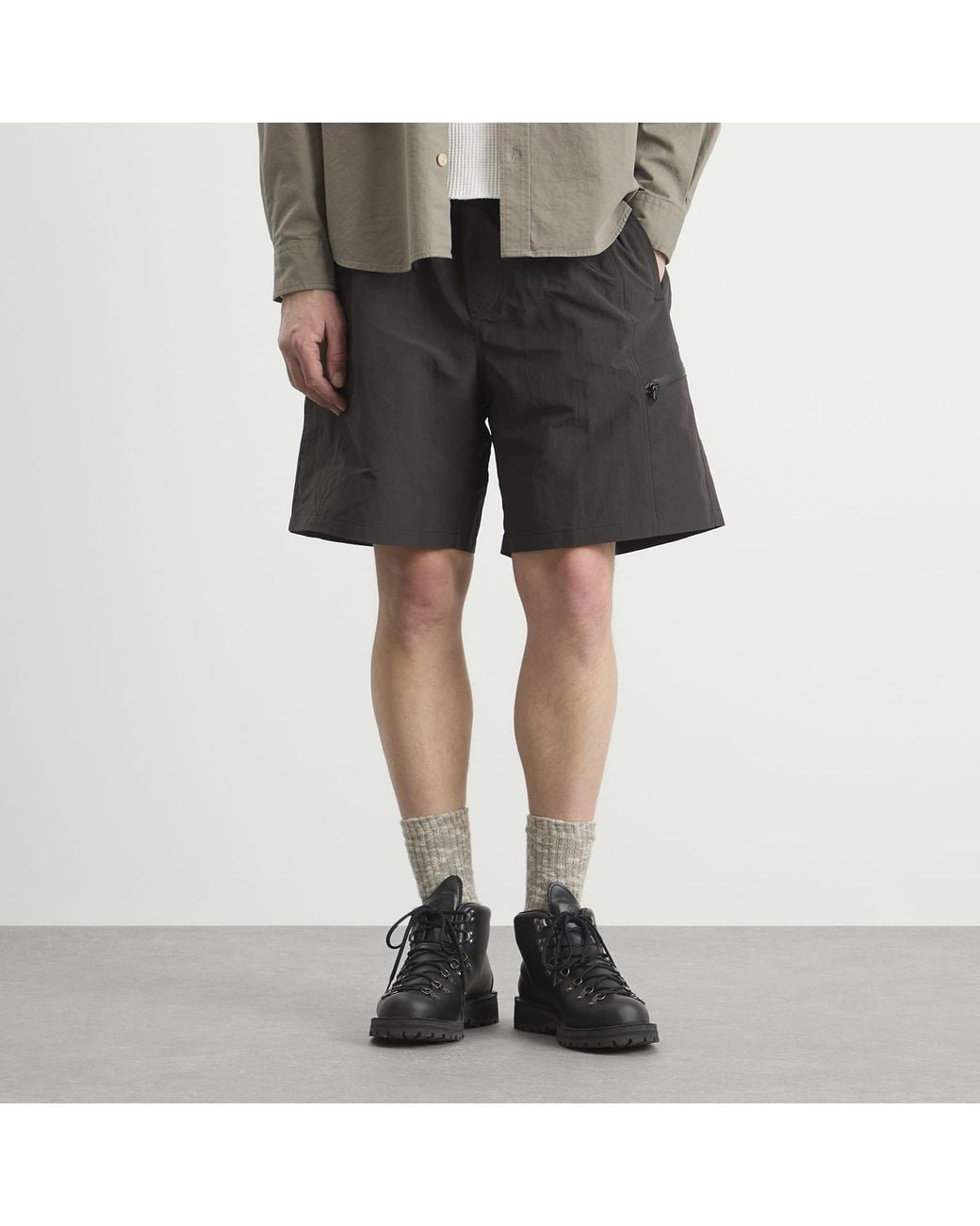 FRIZMWORKS Black Nylon Utility Pocket Shorts for men