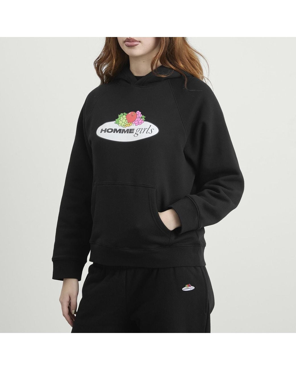 HOMMEGIRLS Black X Fruit Of The Loom Hoodie