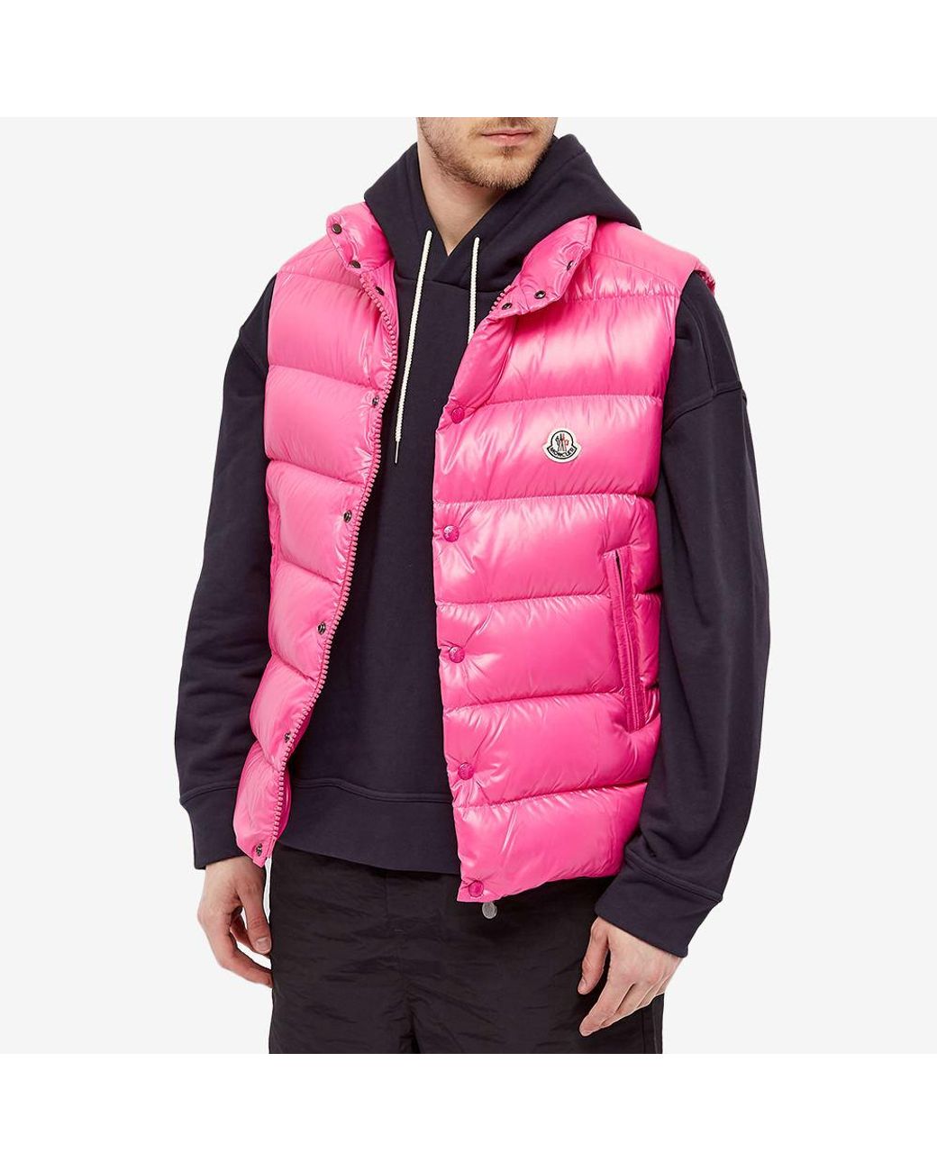 Moncler Tibb Gilet in Pink for Men Lyst Canada