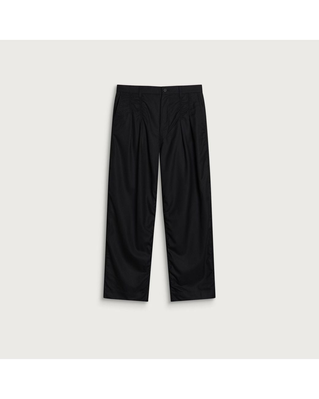 Comme des Garçons Black Wool Gabardine Trousers for men