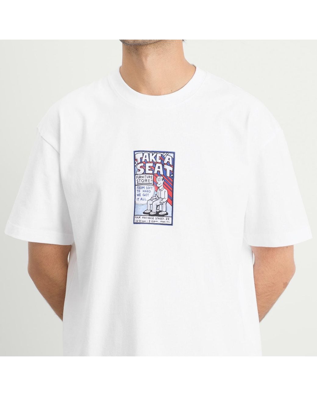 POLAR SKATE White Take A Seat T-Shirt for men
